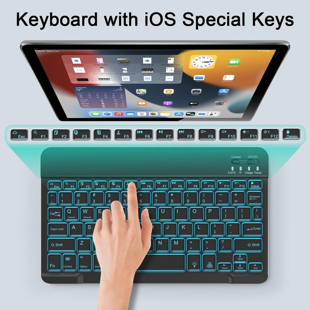 Wireless Keyboard And Mouse Combo, Rechargeable Bluetooth Keyboard & Mouse wi...