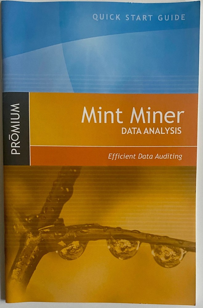 Mint Miner Data Analysis & Element Datasystem CD-ROM Info Mgmt & Data Auditing