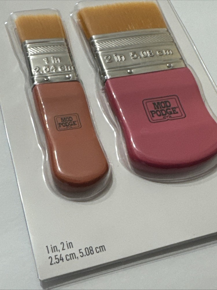 Mod Podge Brush Set Small Multicolor 2 Count (1in, 2in)