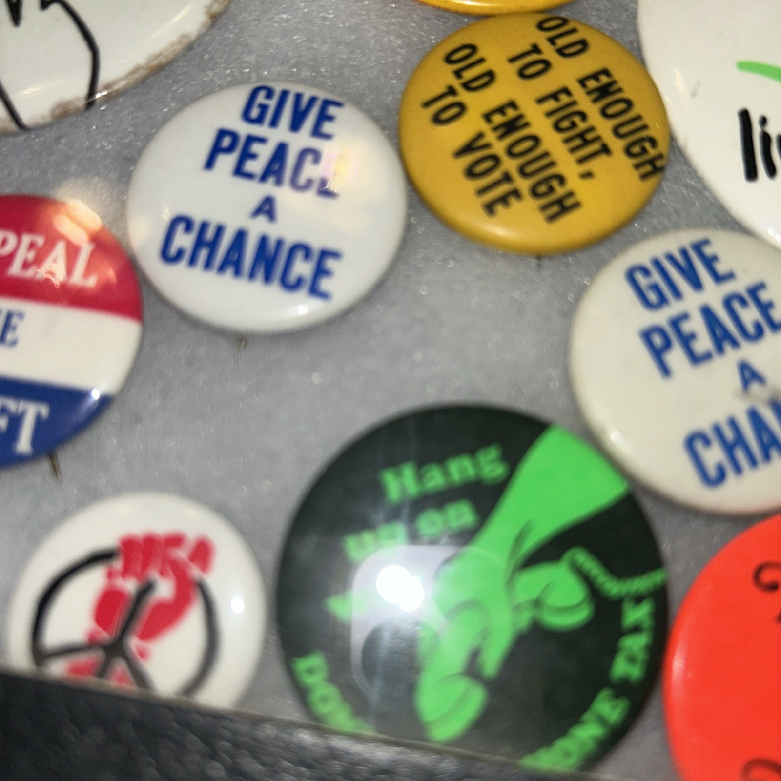 31 Vietnam Anti War Protest Pins Give Peace A Chance Repeal The Draft Ban Bomb