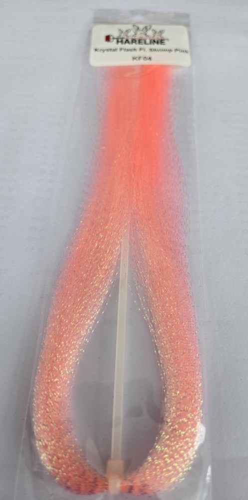 Hareline Krystal Flash  " FL. Shrimp Pink " # KF04