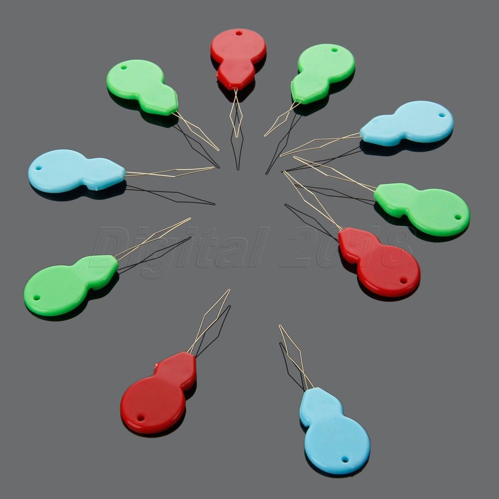 10x Plastic Needle Threader Wire Thread Sewing Machine Insert Hand Craft Tool