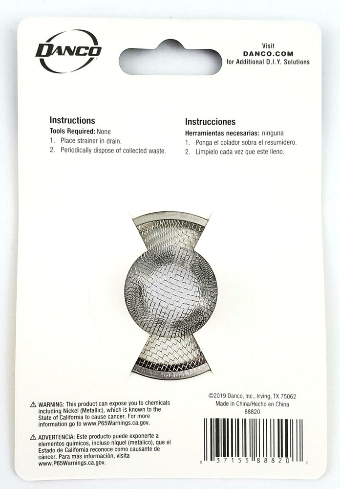 Danco 88820 Universal Bathroom Sink Strainer