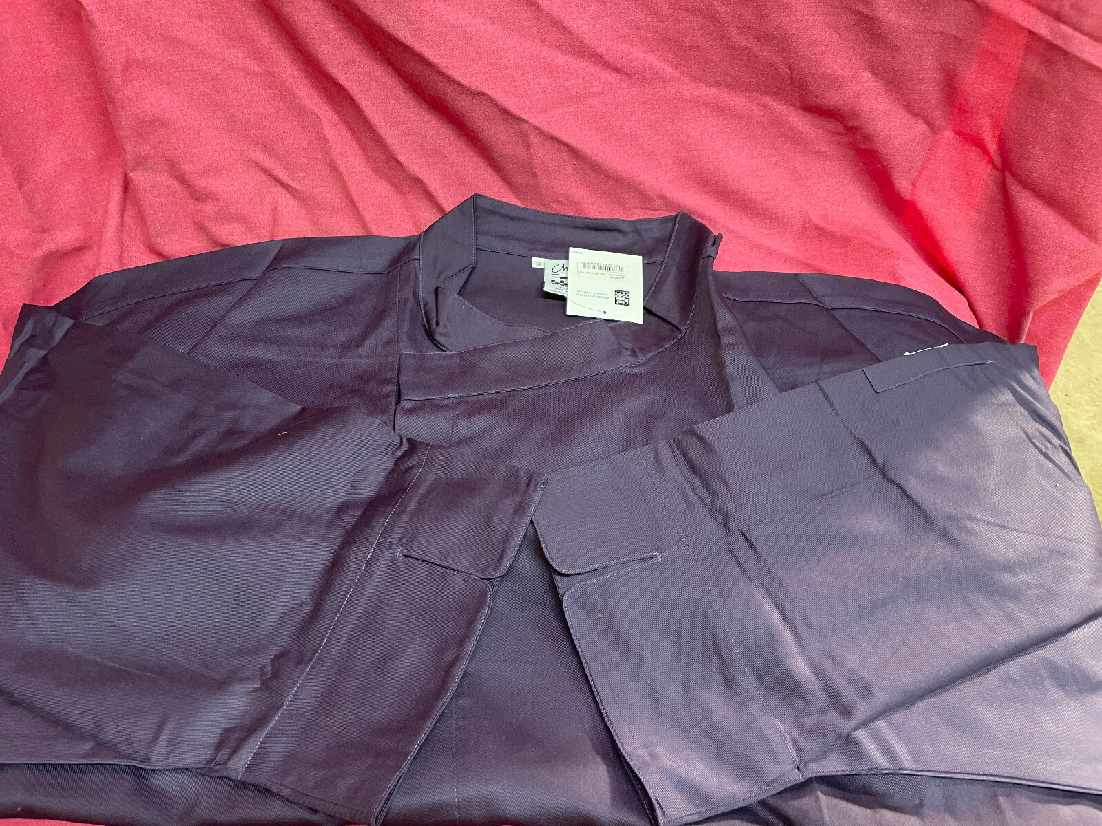 NEW Chef Revival Chef Jacket with Snap Buttons, Eggplant- size 5X