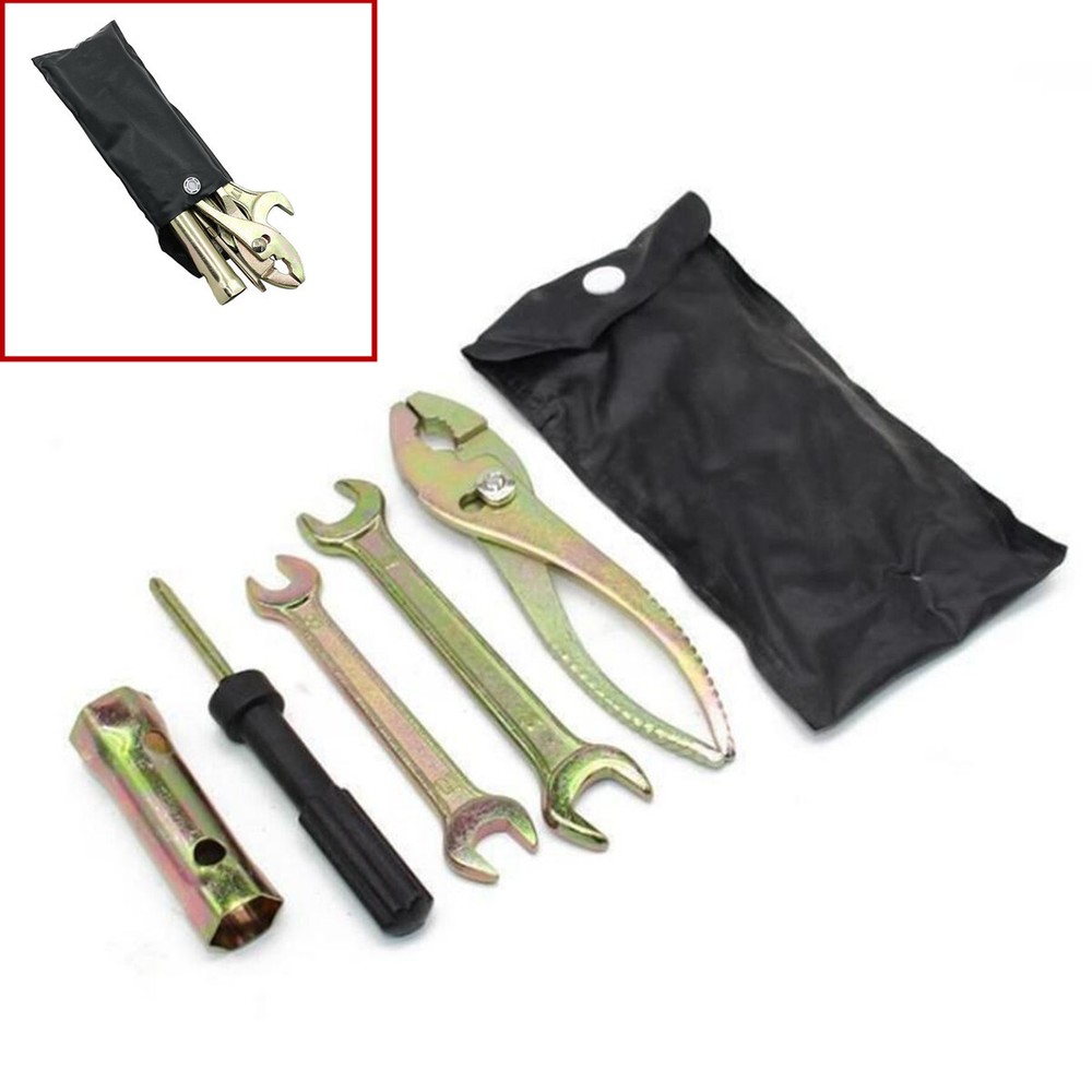 For Honda Motorcycle Tool Kit Screwdriver Spanner Spark Plug Wrench+Storage Bag