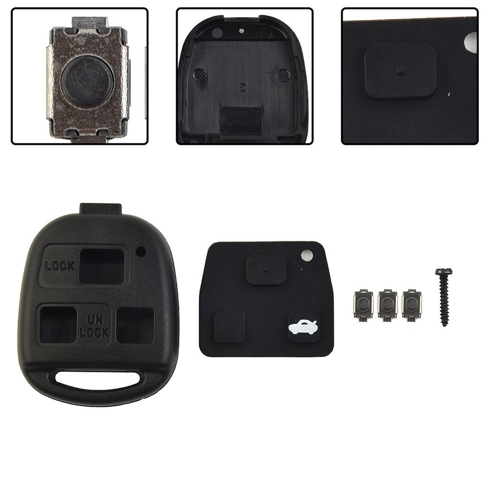 Key Button Pad Key Shell 3Button Auto Care Car Accessories Car Remote Key Case