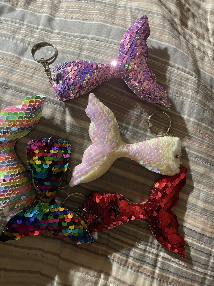 one Sequin Mermaid Tail Keychain