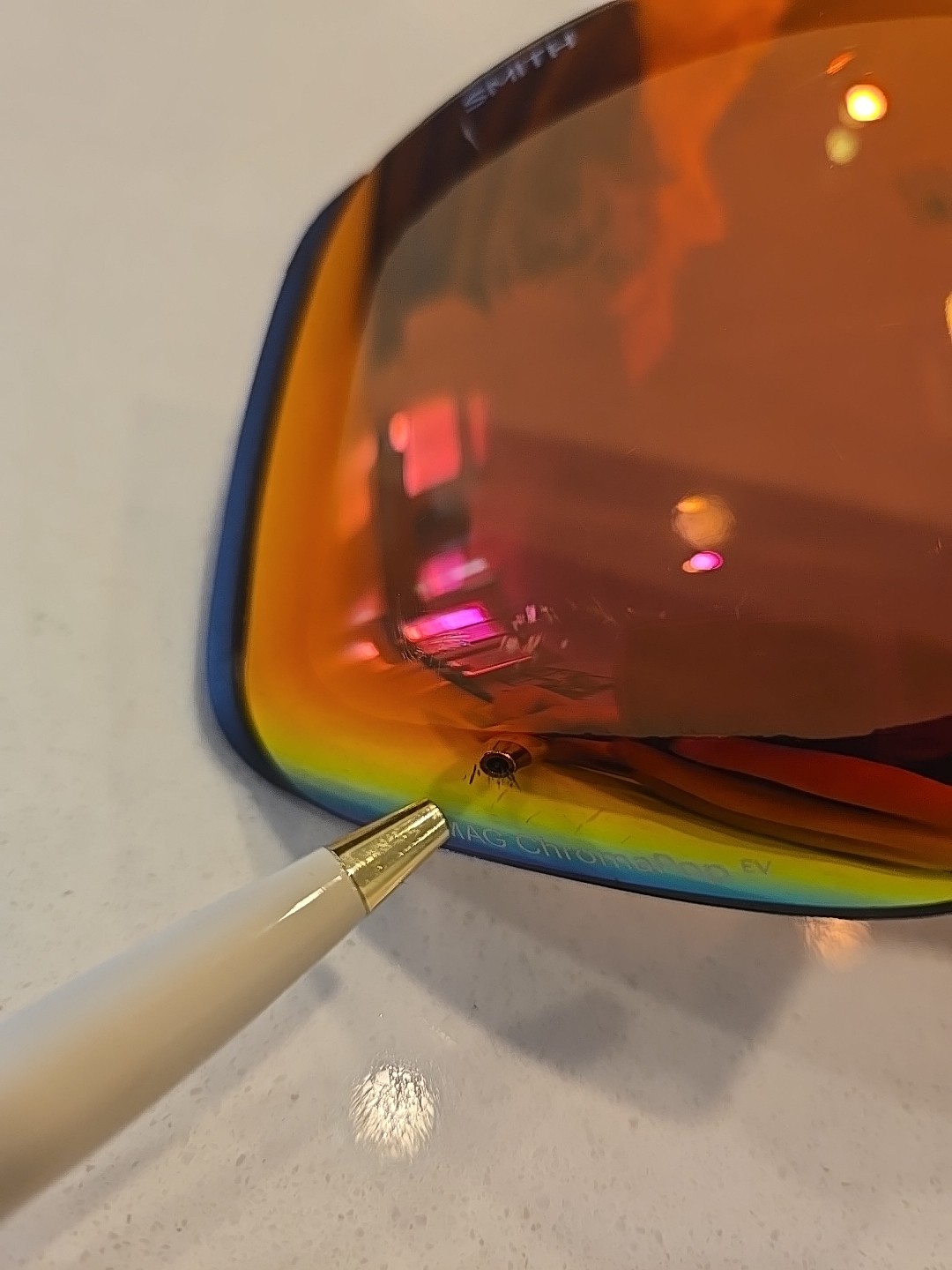 Smith 4D Mag Chromapop Sun Red Mirror Replacement Goggle Lens Used