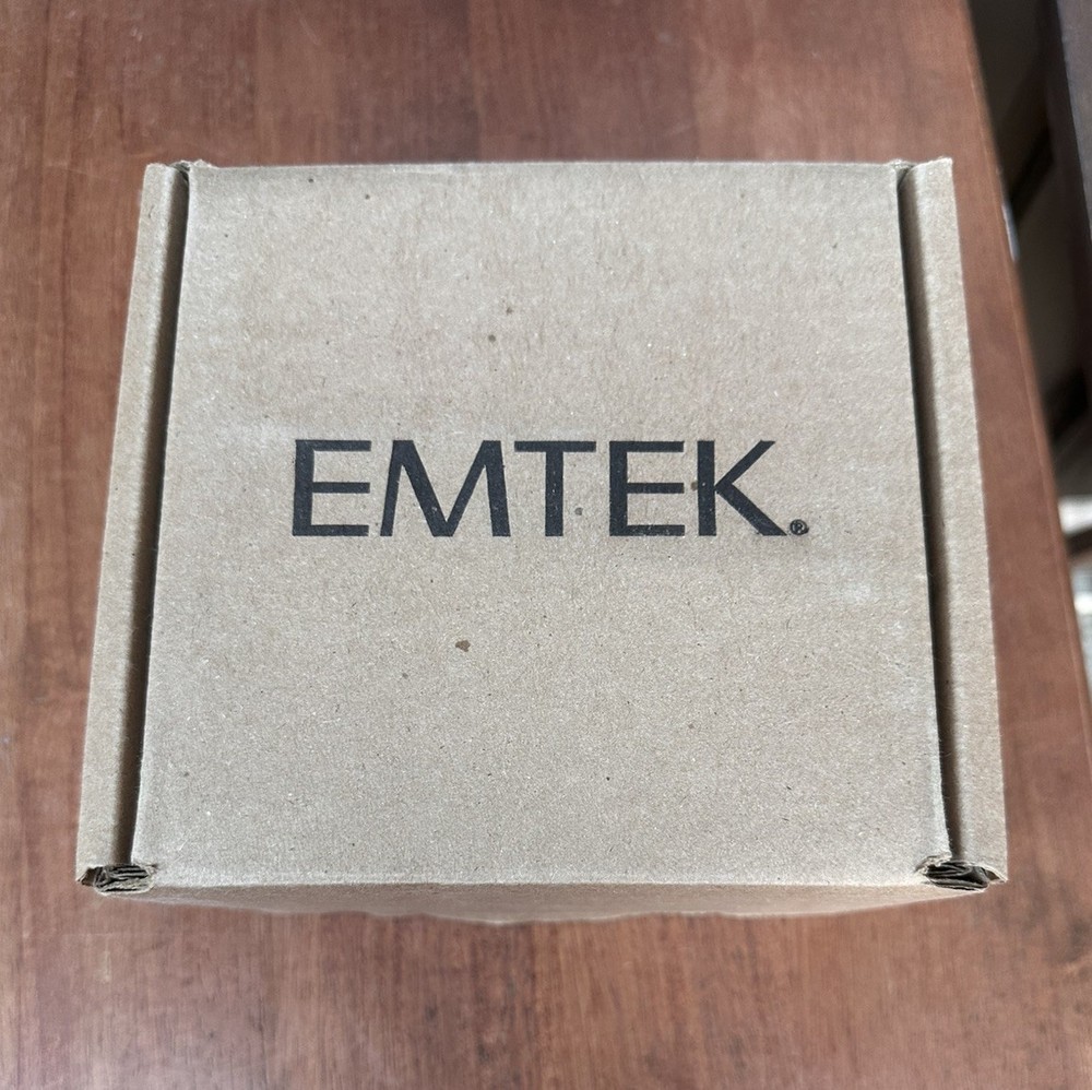 EMTEK Manning Brass Lever Handle With Rectangular Rosette in Polished Nickel NIB