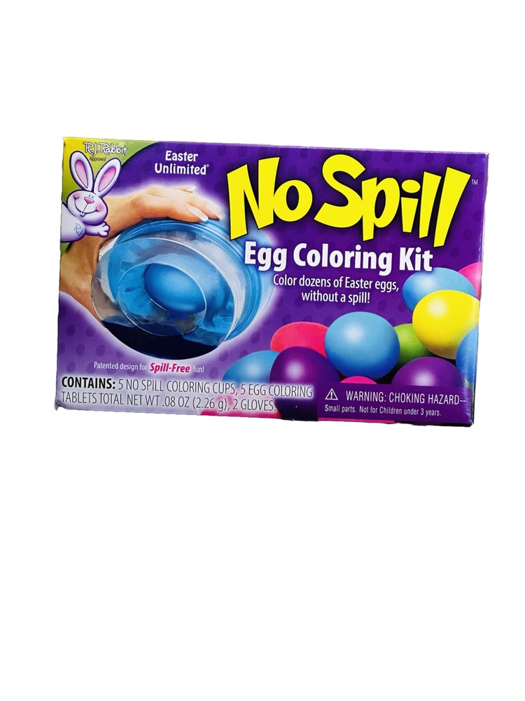 No Spill Egg Coloring Kit 5 Cups -Easter Unlimited / 5 Cups Inside