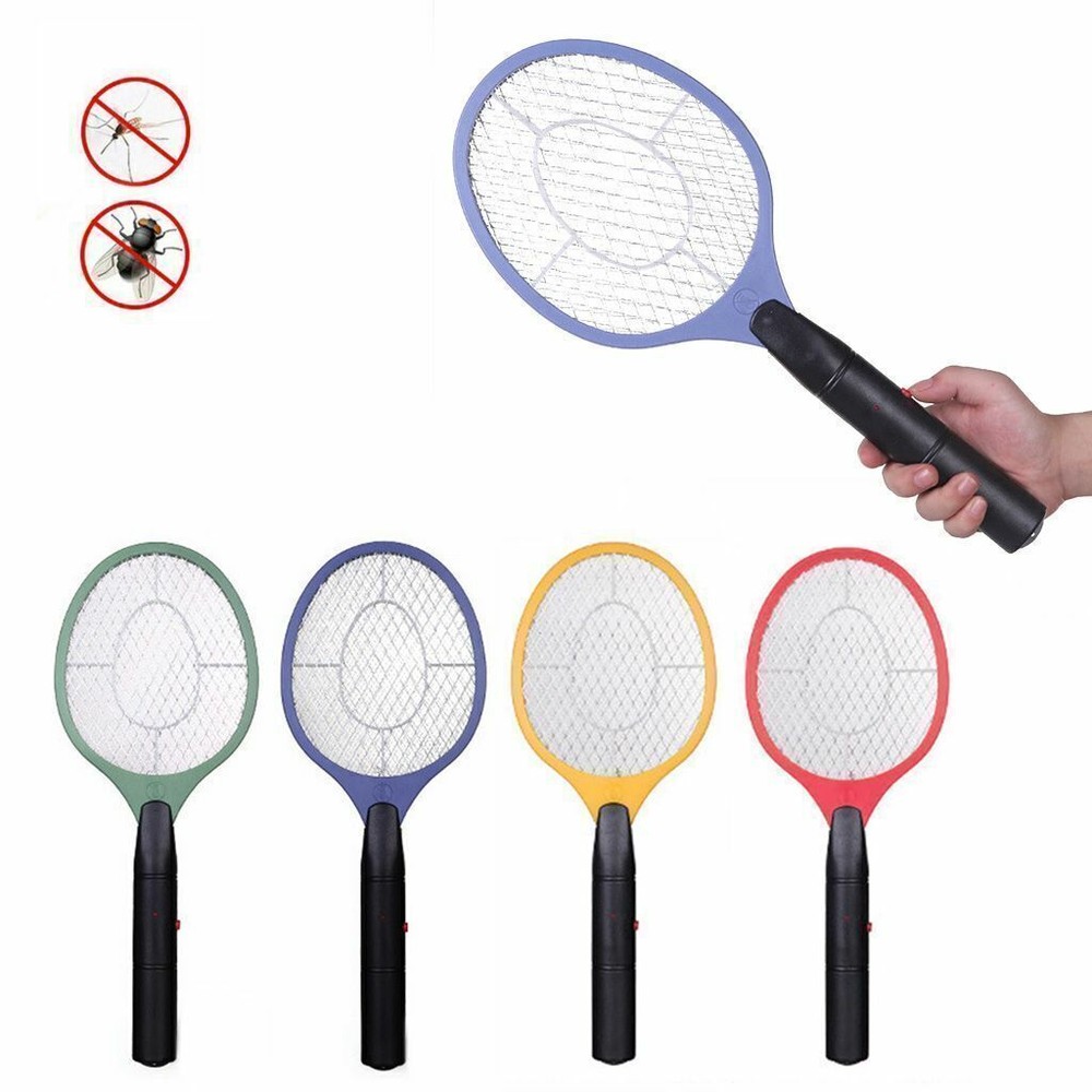 Electric Bug Zapper Swatter with Battery Racket Fly Mosquito Killer Insects Bat