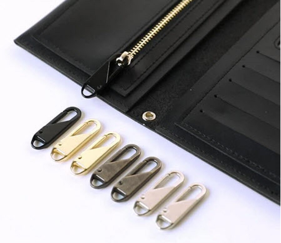 ONE (1) ZIPPER PULL REPLACEMENT EXTENDER PULL TAB 1.45" LONG STURDY - 5 COLORS