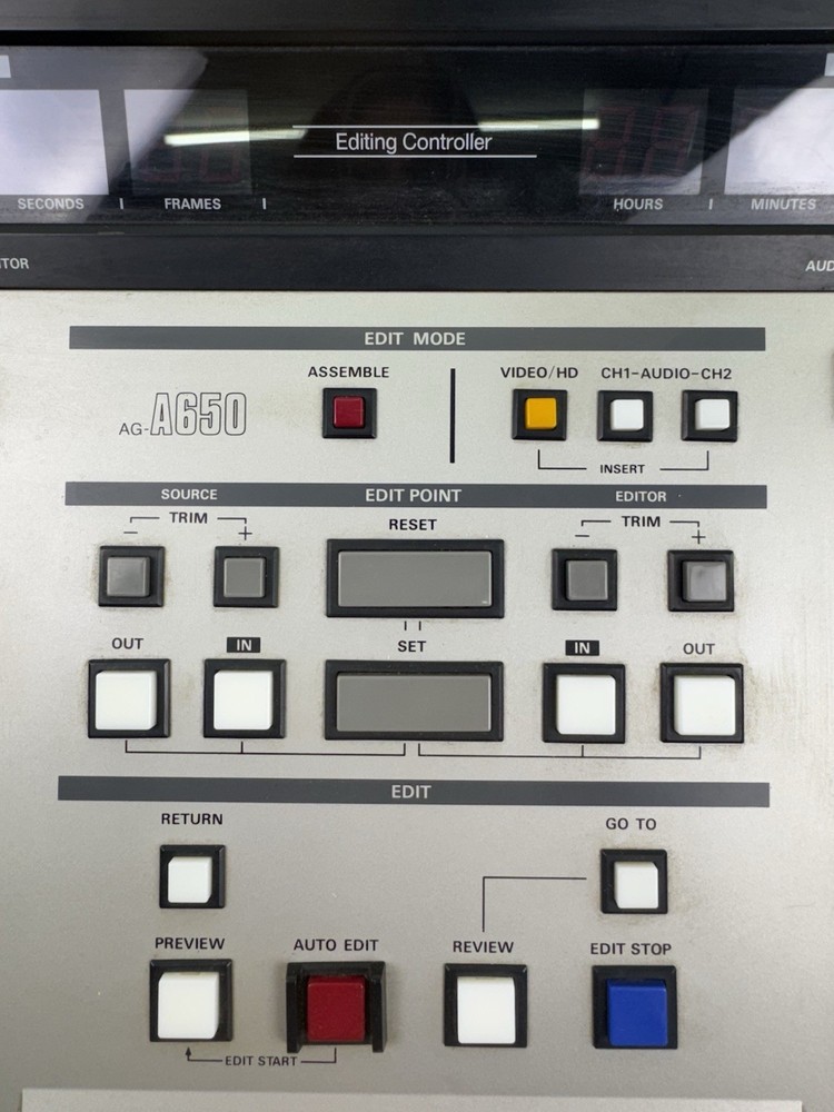 Professional Panasonic AG-A650 Linear Video Edit Contro