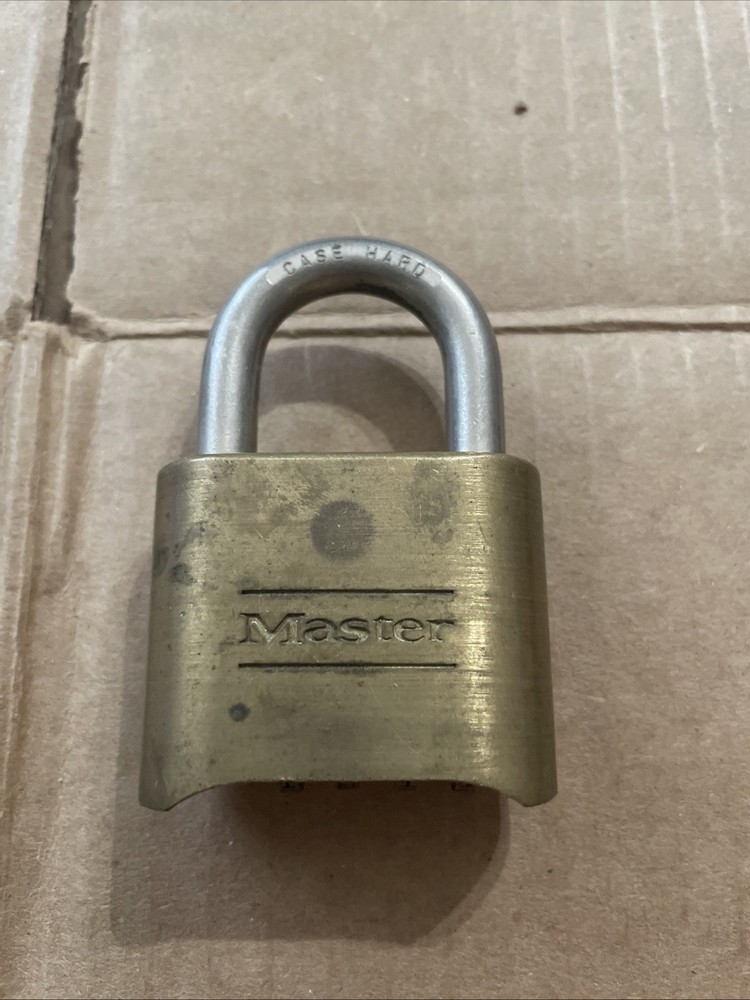 MasterLock 175LH Resettable Combination Brass Padlock Without Code Needs Picked!