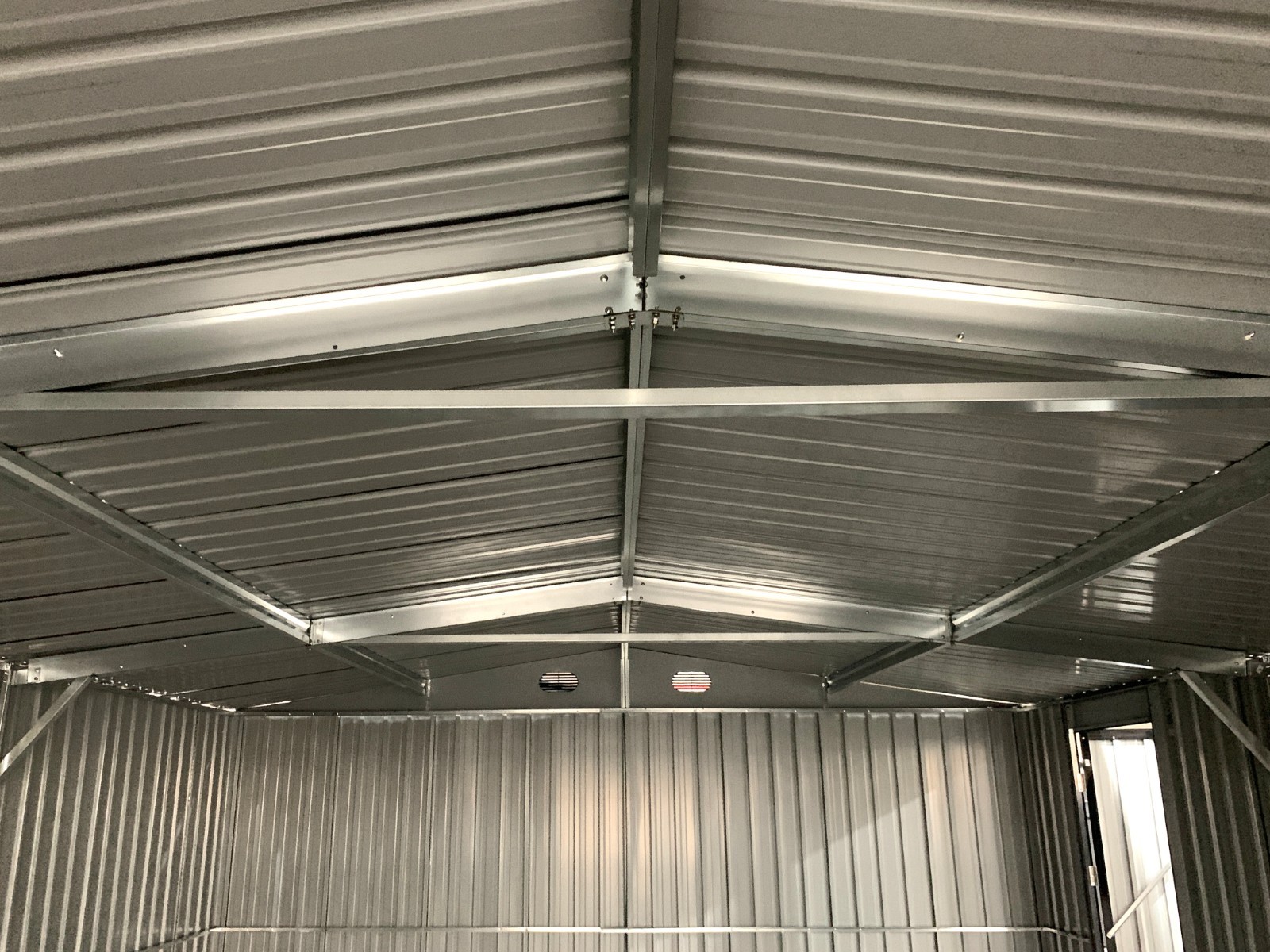 13x20ft Heavy Duty Galvanized Steel Garage Shed, Protective Film, Car Storage