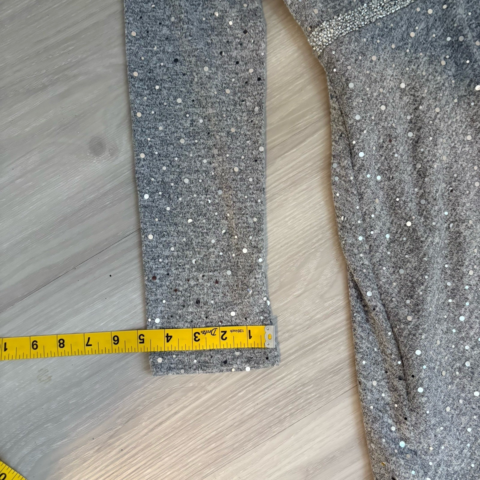 Rare Editions Girls Dress Gray Sequin Ruffle Long Sleeve Party Dress Size 14