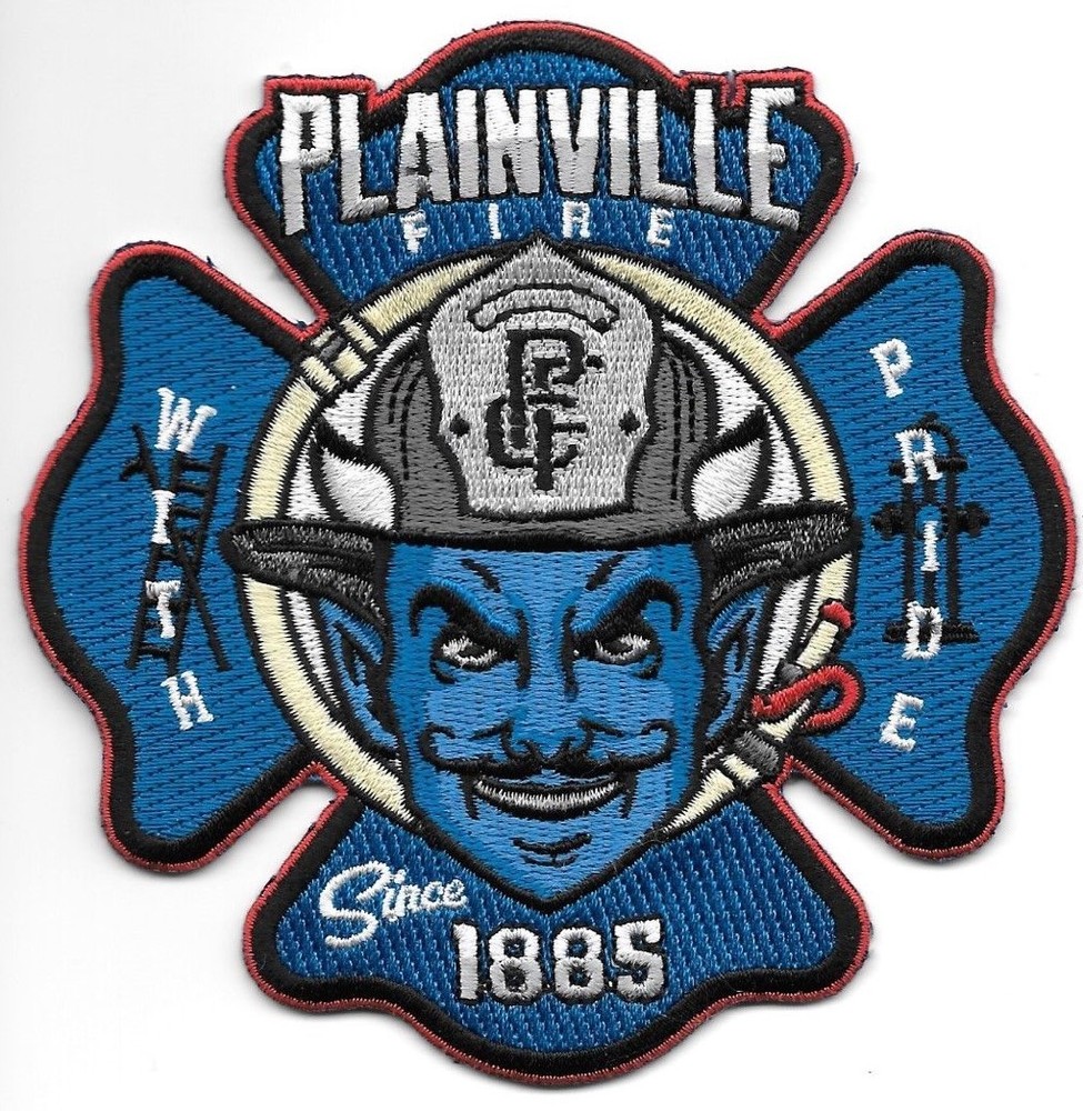 Plainville  Fire Dept., Connecticut  'With Pride" (4.25" x 4.25") fire patch