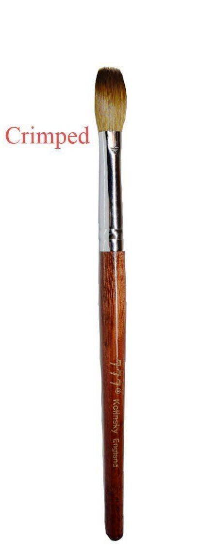 777 Kolinsky Acrylic Nail Brush For manicure Powder (Crimped) - Choose your size