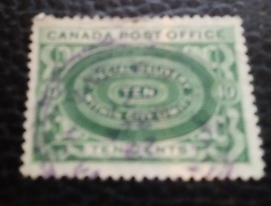 Canada BOB. Special Delivery stamp. Used. E1. sal's stamp store.