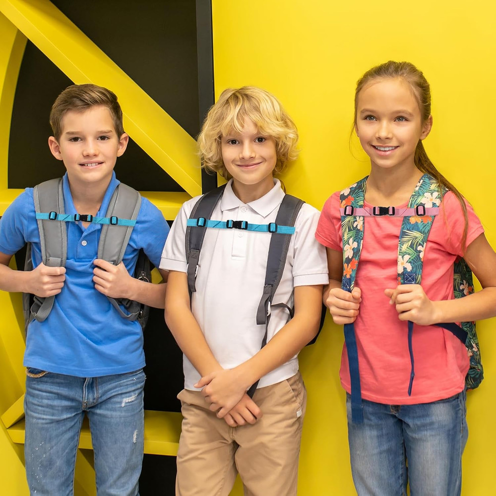 2pc Universal Backpack Chest Strap Adjustable Sternum Belt with Release Buckle