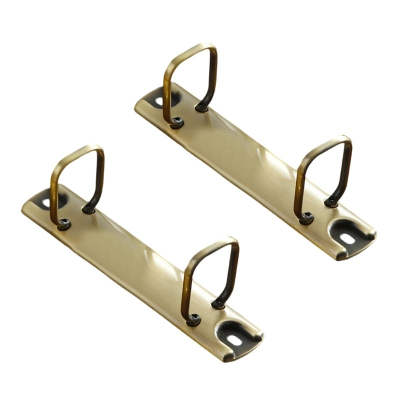 2Pcs Square Metal Binding Clip Two Hole Metal Binding Rings For Documents
