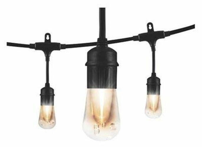 Enbrighten LED Cafe Indoor/Outdoor String Lights 48ft 24 Bulbs 2200K Warm White