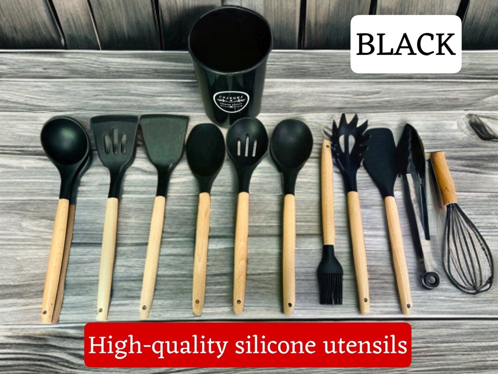 COSEURS Silicone Kitchen Utensils Set (12), highly durable & long-lasting
