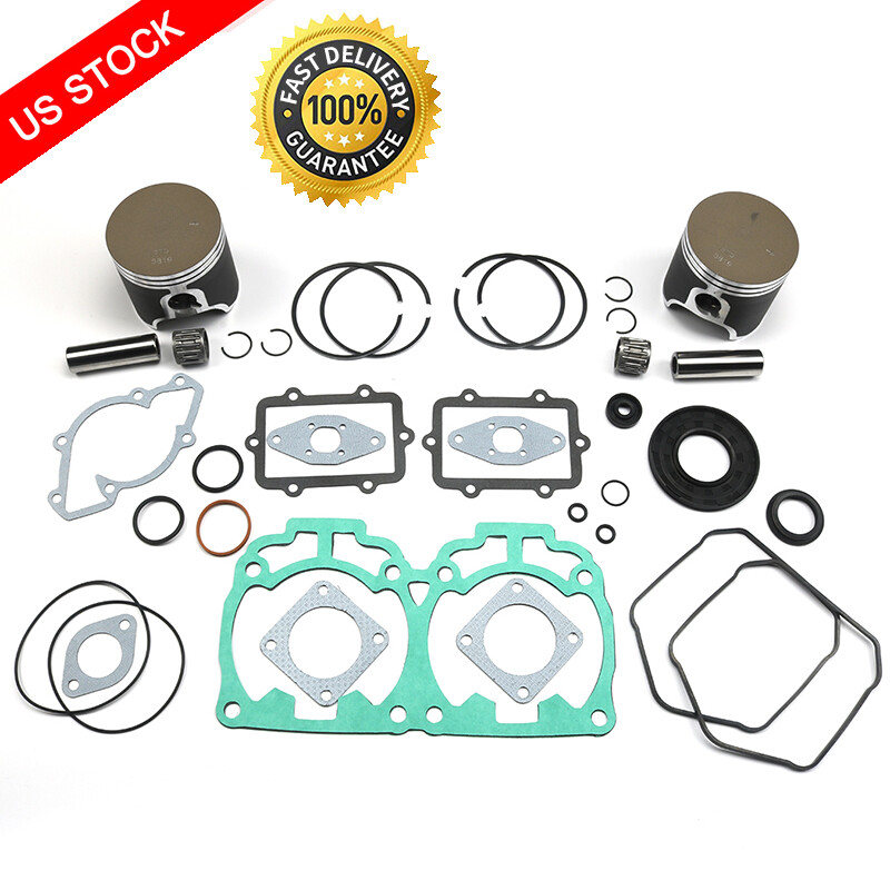 For SKI-DOO MXZ 800 TOP END REBUILD KIT DUAL RING PISTONS BEARINGS GASKETS 00-07