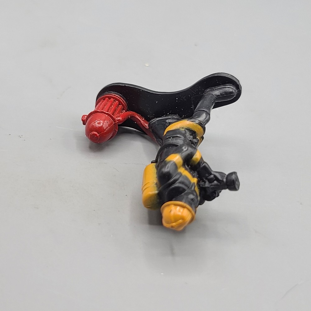 Vintage Fireman Figurines Black Plastic Fire Hydrant