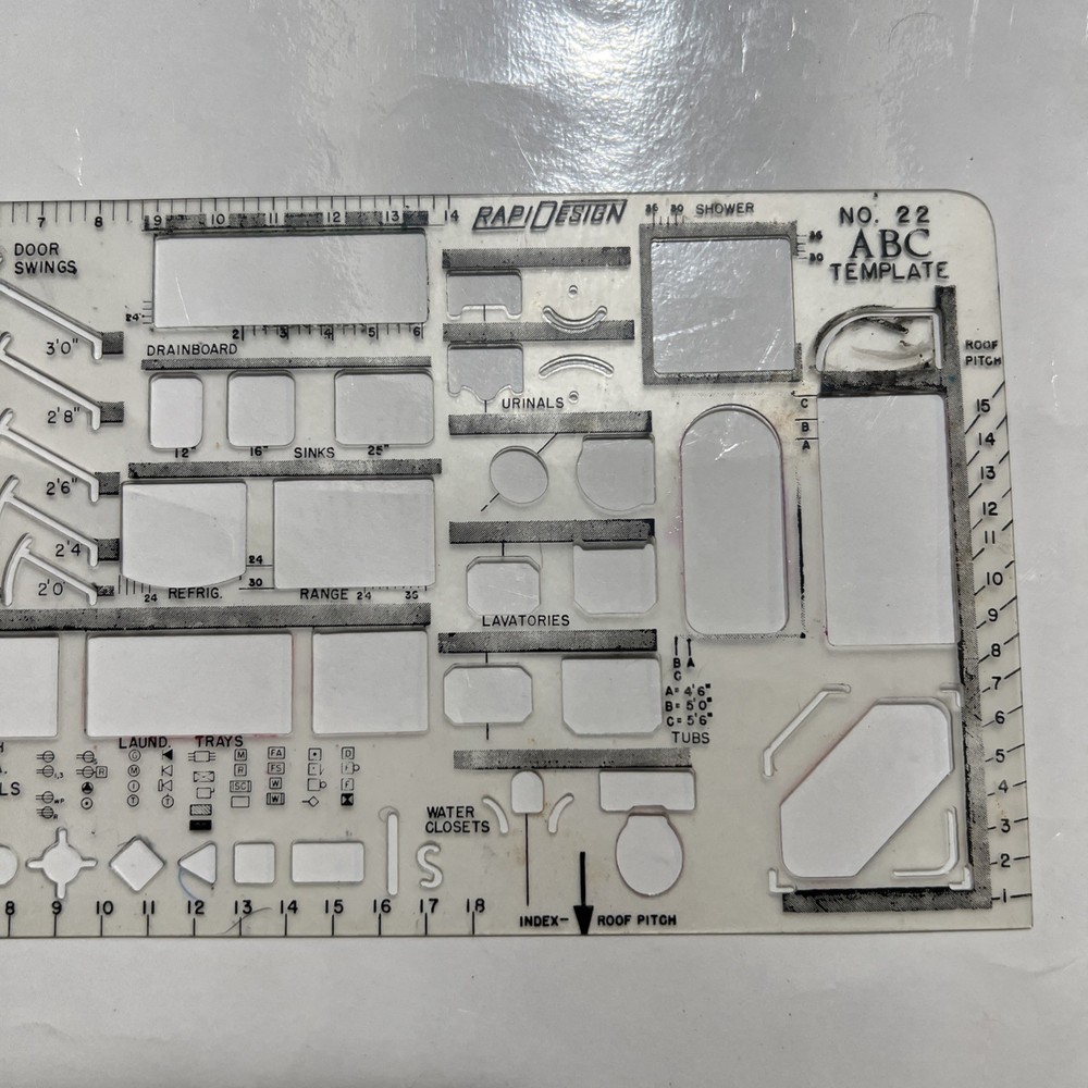 VTG Lot 3 Architectural Engineer Engineering Drafting Templates Tools Stencils