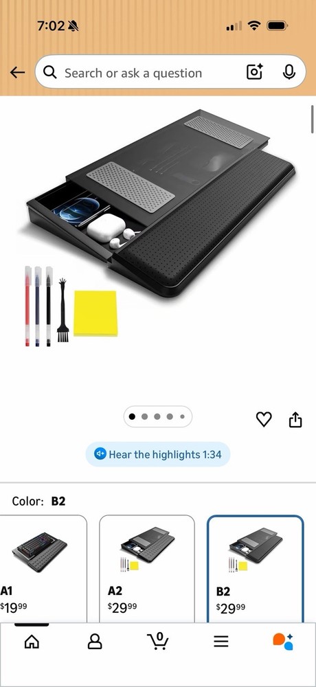 Computer Keyboard Stand with Wrist Rest & Storage Tray - Acrylic Keyboard Ris...