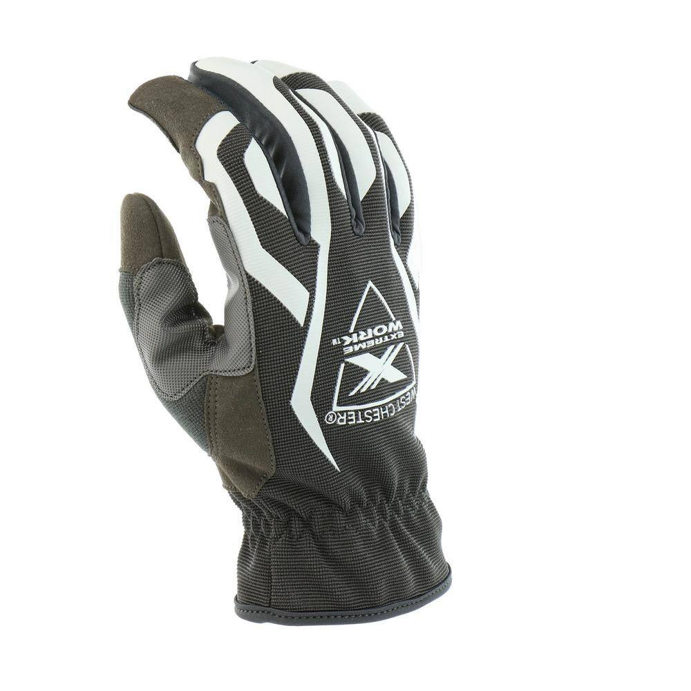 Extreme Work Large Black/Gray Multi-Purpose Performance Synthetic Leather Work G