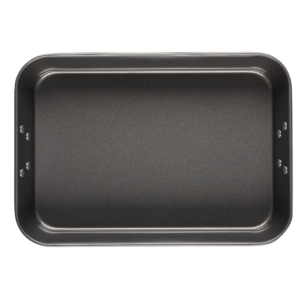 Bakeware Roasting Pan with Removable Flat Rack-10.5x15Inches,Gray
