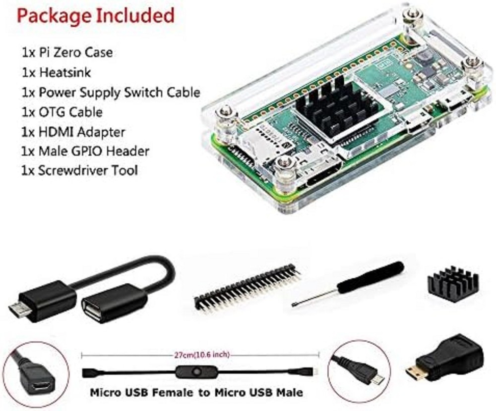 Raspberry Pi Zero 2 W (ARM Cortex-A53, 1GHz, 512MB RAM) All-in-One Board...