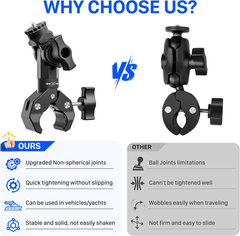 [2025 New Version] Starlink Mini Mount - Upgraded Non-Spherical Joints Adjustab