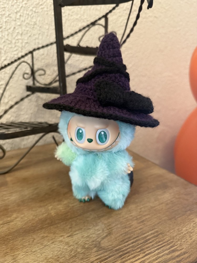 Handmade Crochet Labubu Witch Hat (NO DOLL)