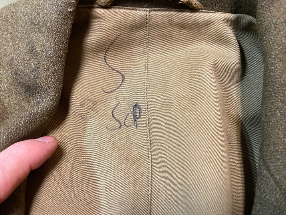 ORIGINAL WWII US ARMY WINTER M1938 "CUT DOWN" OVERCOAT COAT- MEDIUM/LARGE 42R