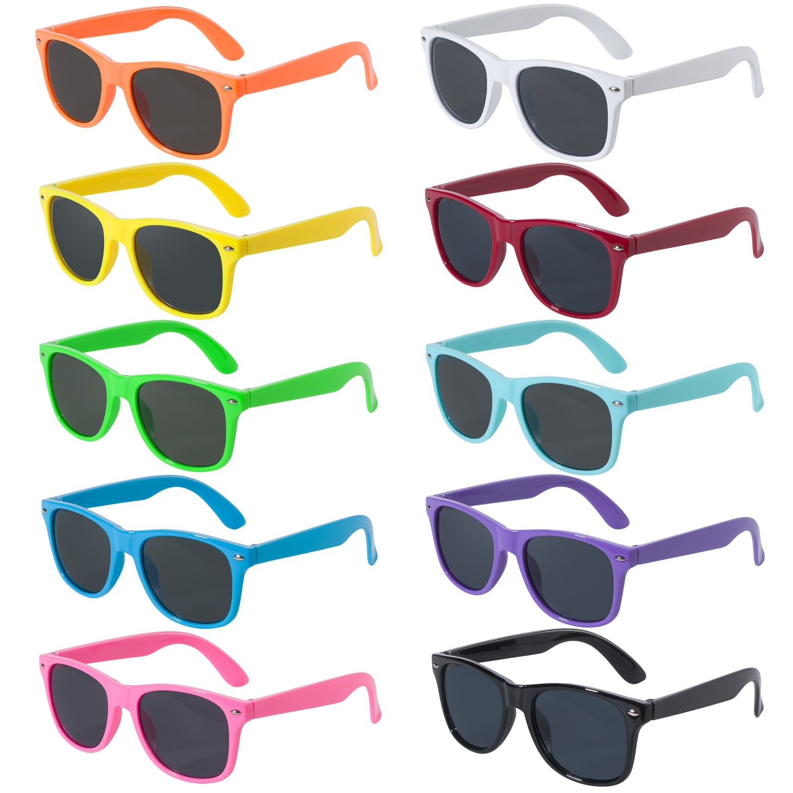 Kids Sunglasses Boys Girls Shatter-Resistant Retro Glossy UV Protection Age 3-12