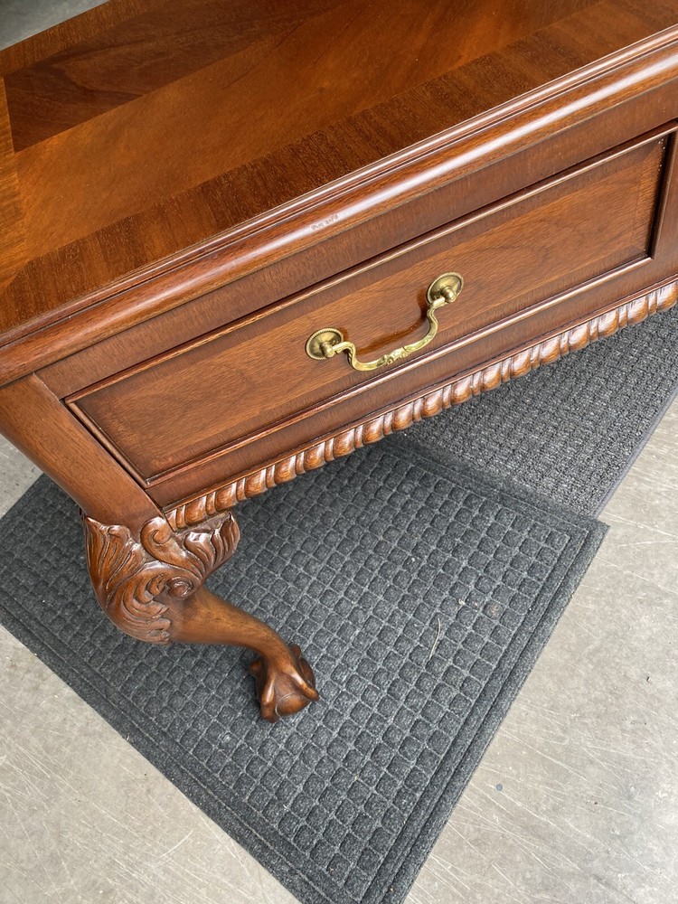 LINK TAYLOR BANDED HEIRLOOM SOLID MAHOGANY CONSOLE TABLE SIDEBOARD