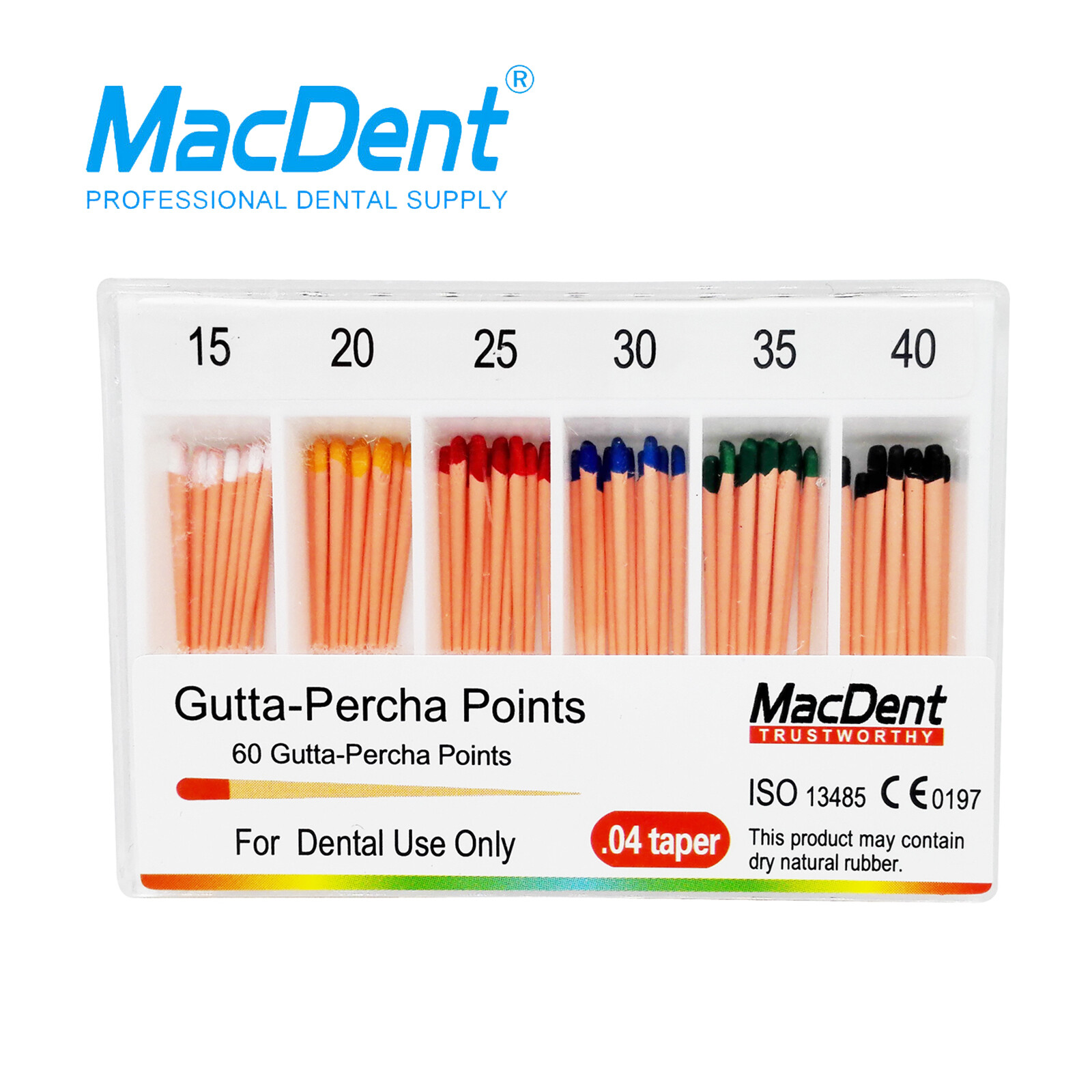 MacDent Dental Endodontic Gutta Percha Point & Absorbent Paper Obturation Points