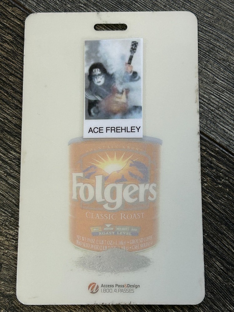 KISS ACE FREHLEY Laminate Backstage Pass Nickelback Concert Vintage Kiss
