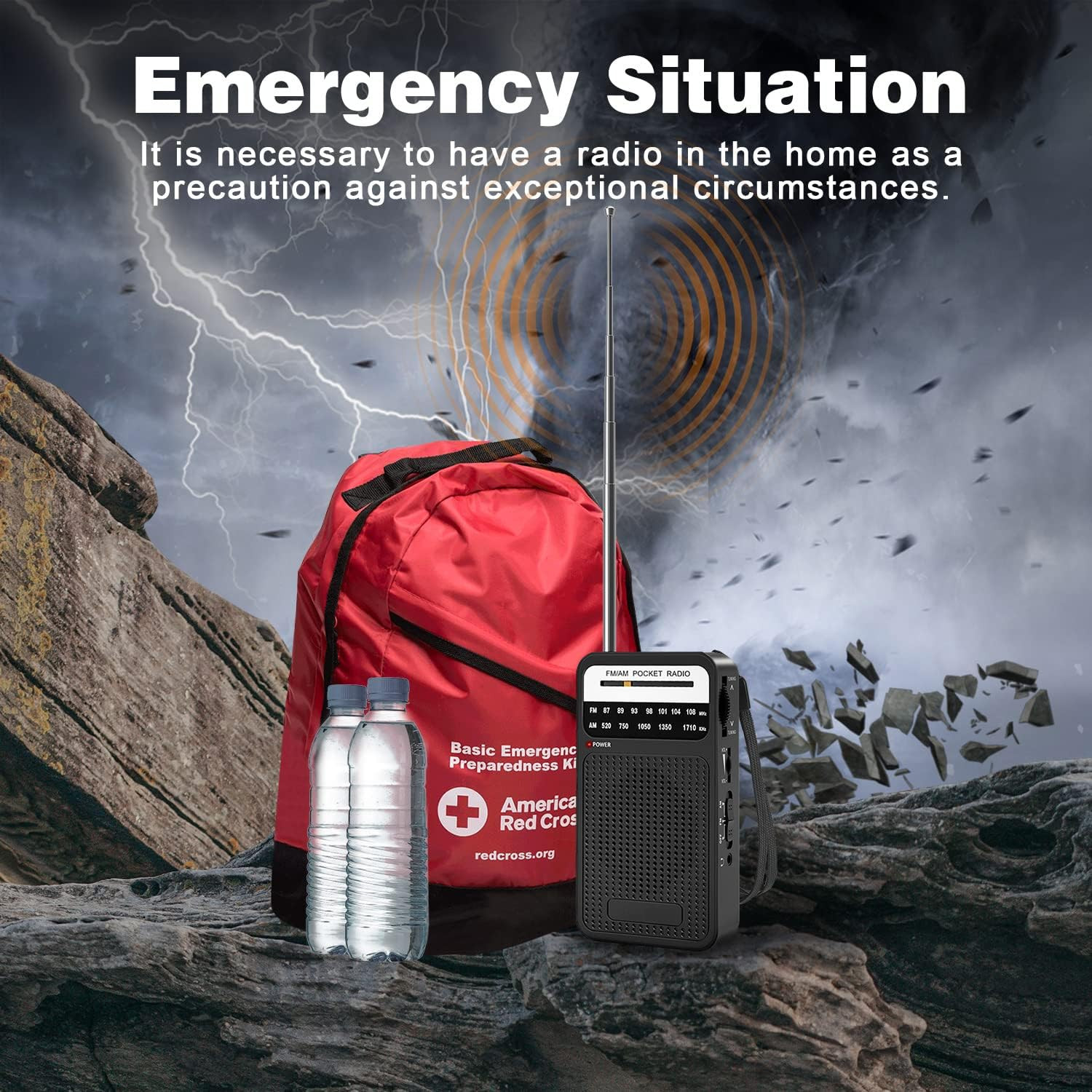 Portable Radio AM FM with Long Range Reception, Goodes Transistor Radio with Lou