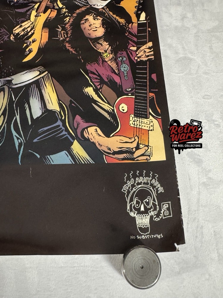 Kiss Army Comic Book Collage Poster 23x35” 1994 Band Eric Carr Vinnie Vincent