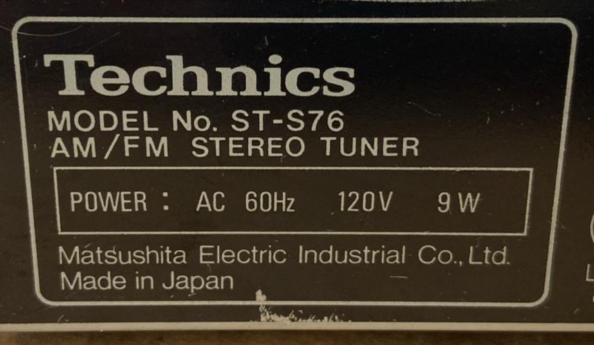 Technics ST-S76 Quartz Synthesizer