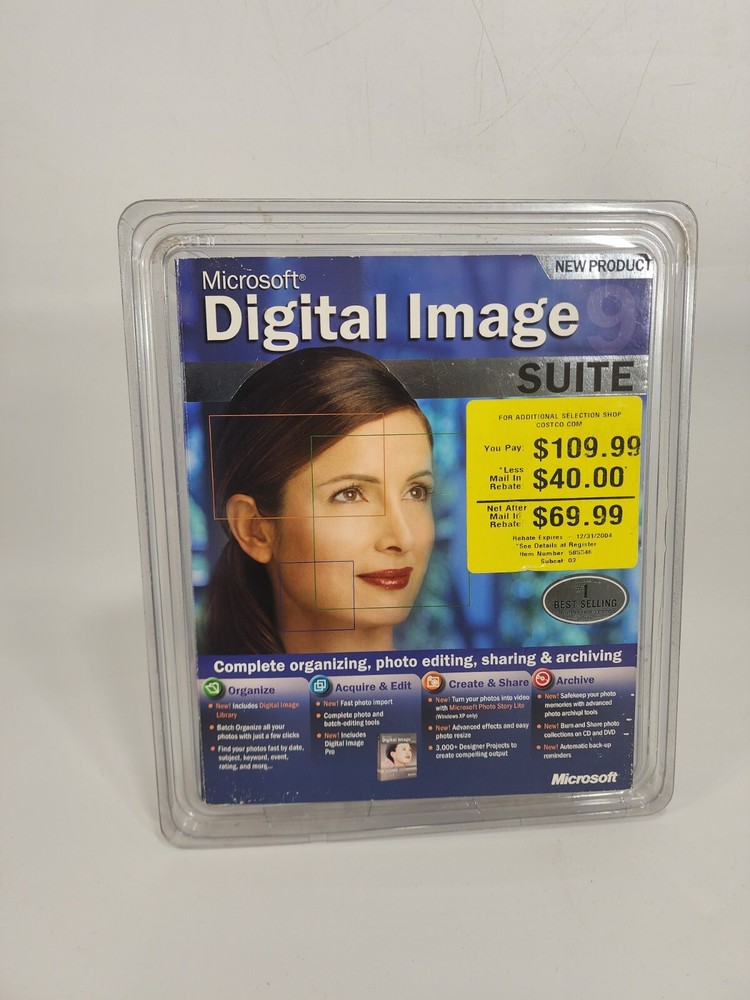 Microsoft Digital Image Pro 9 Suite for Windows XP, 2000, ME, 98 ~ SEALED