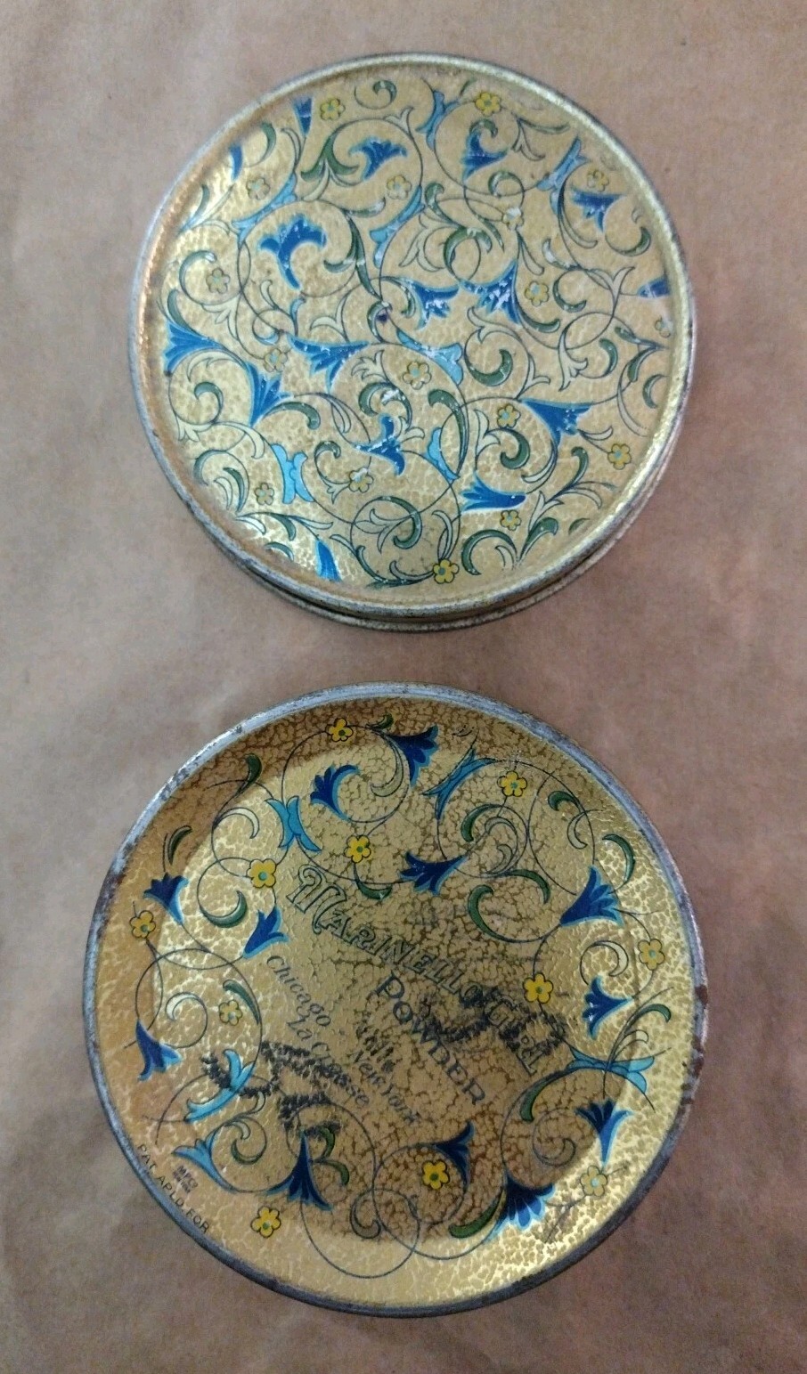 Vintage Marinello Girl Powder Decorative Tin Rare! No Powder In Tin See Photos