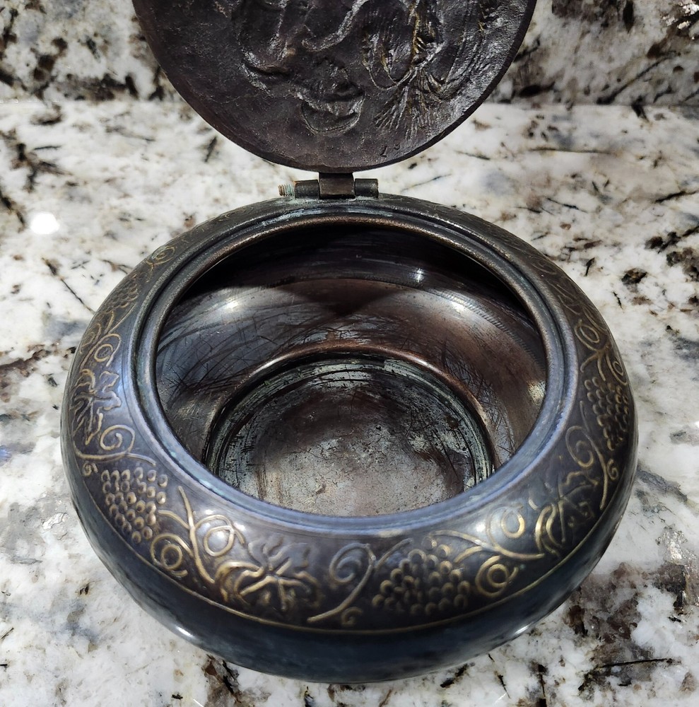 Pal Bell Israel Brass hinged lid box.