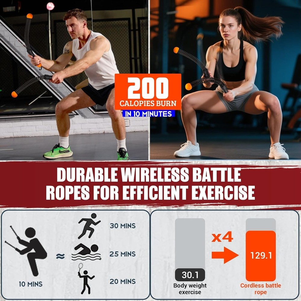Weighted Exercise Rope for HIIT Training