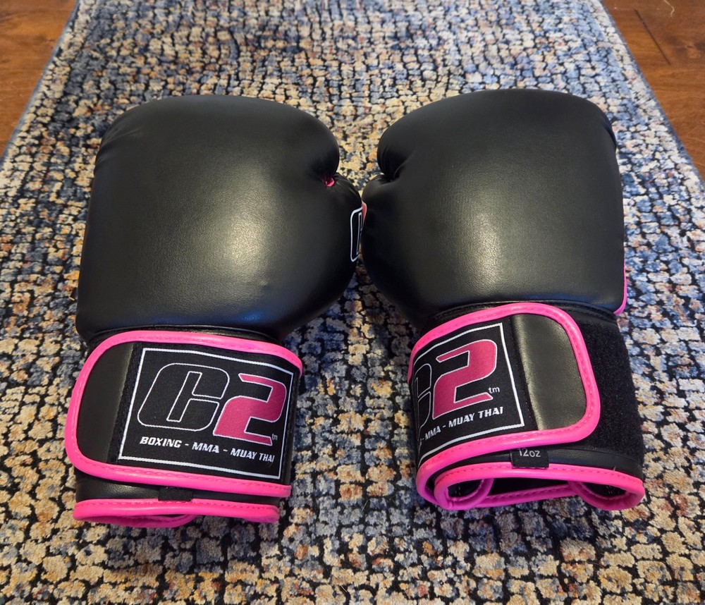 Pink & Black Boxing Gloves
