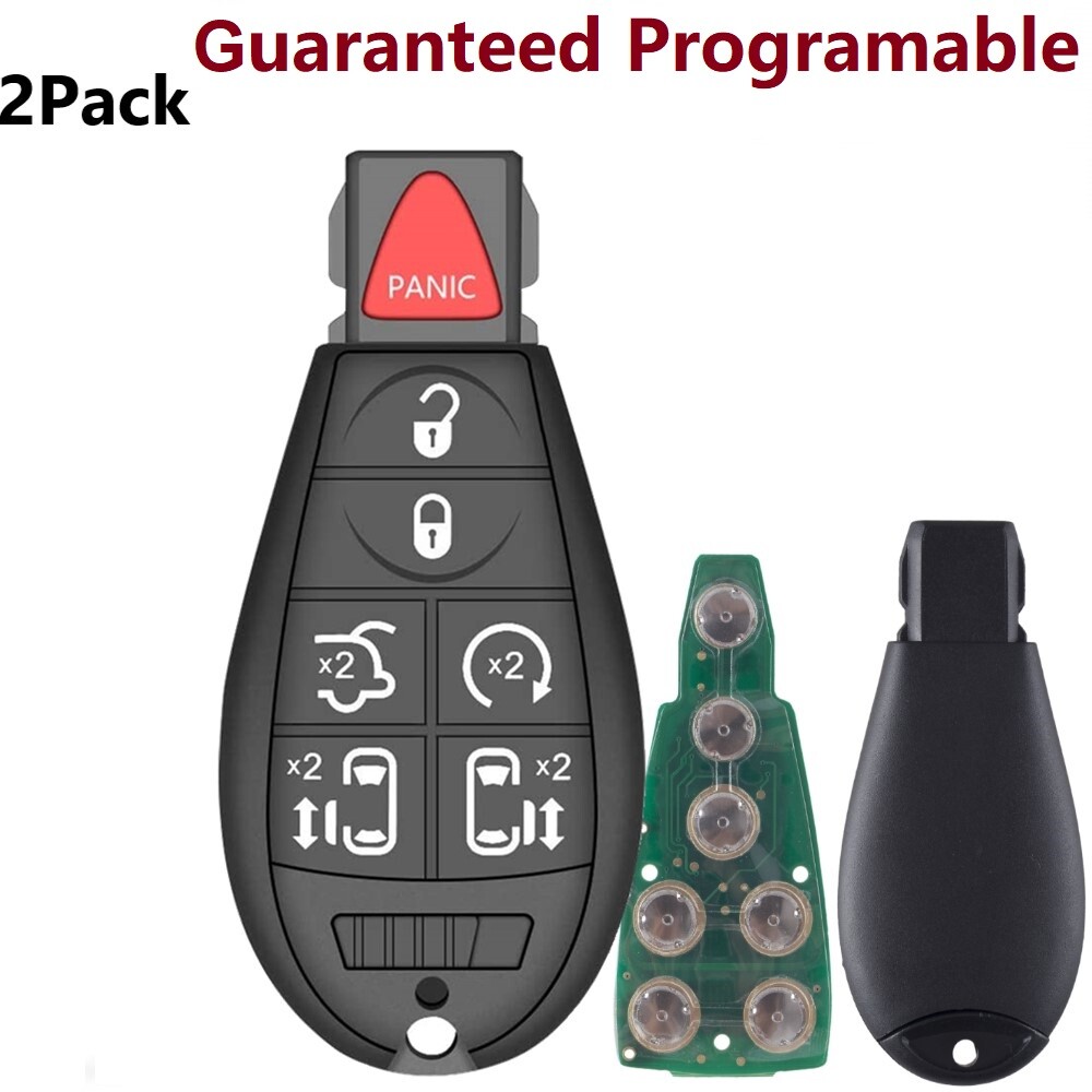 2 Remote Car Key Fob For 2008-2020 Dodge Grand Caravan Chrysler Town&Country